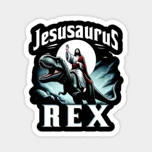 Jesusaurus Rex, Jesus riding a dinosaur Magnet