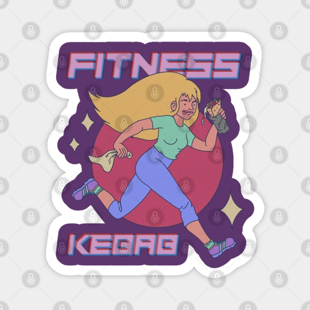 Fitness Kebab Magnet by atomiqueacorn