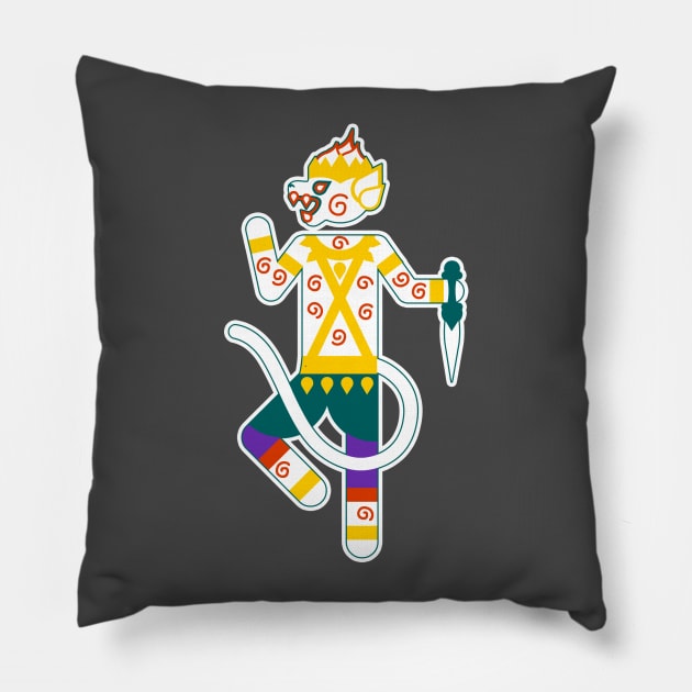 Simple Gods - Hanuman Pillow by DoctorDestructoDome