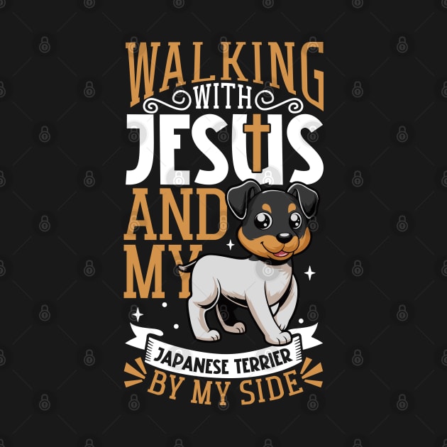 Jesus and dog - Japanese Terrier by Modern Medieval Design