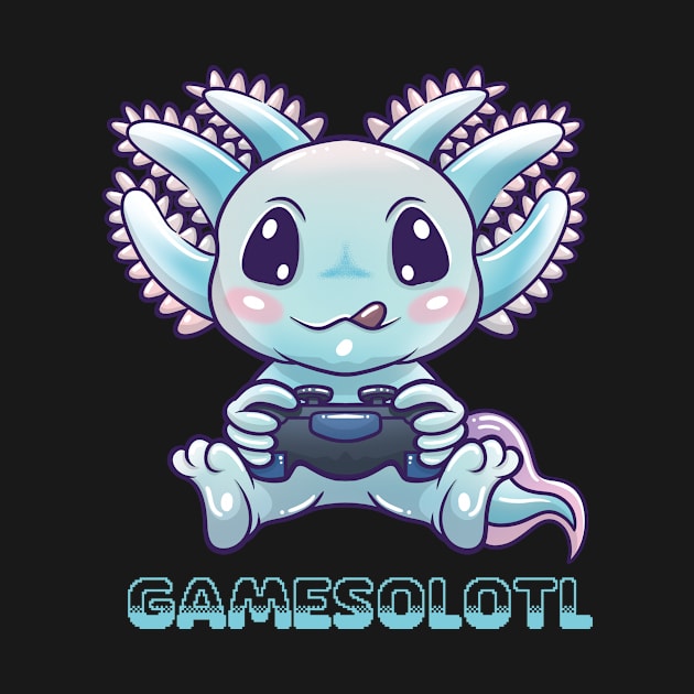 Kawaii Axolotl Gamesolotl for Gamers Teen Girls and Boys by QuePedoStudio