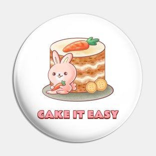 "Cake" it easy funny cute pun Pin