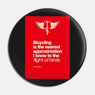 Bicycle Philosophy Design 004 - RED - Louis J. Helle Jr. Pin