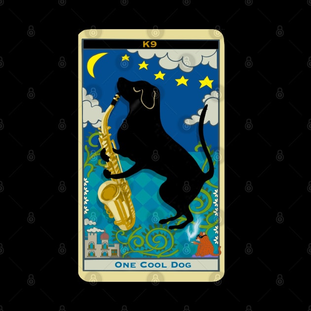 One Cool Dog Tarot Card by BullShirtCo