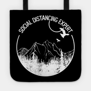 SOCIAL DISTANCING EXPERT HIKING MOUNTAINS Tote