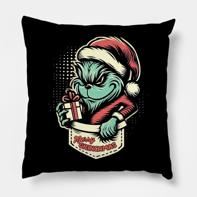 Merry Grinchmas Pillow by Trendsdk