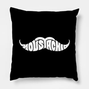 White Moustachio Pillow