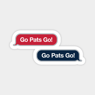 Go Patriots Go Text Message Magnet