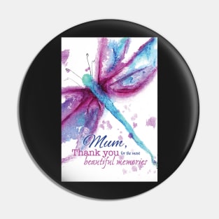 Mother's Day Pink Dragonfly Pin