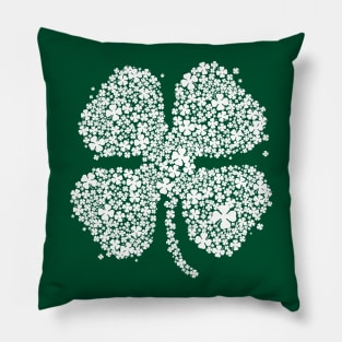 Four Leaf Clover Green Shirt St Patricks Day Shamrock Shirt III Pillow