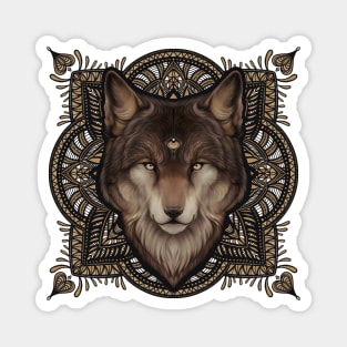 Wolf Mandala - Woke Wolf Magnet