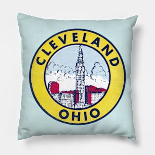 Vintage Cleveland Ohio Pillow