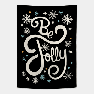 Be Jolly - Cute Christmas Text Tapestry