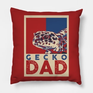 Gecko Dad Pop Art Style Pillow