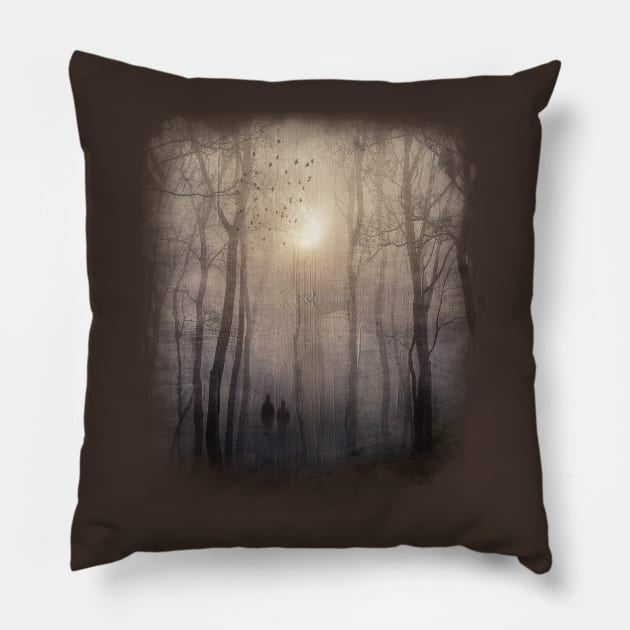 Eternal Walk Pillow by ViviGonzalezArt