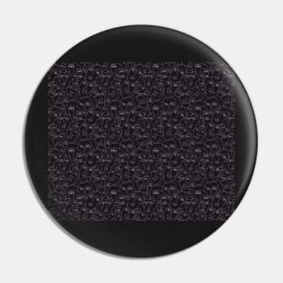 Decorative Black and White Pattern Pin
