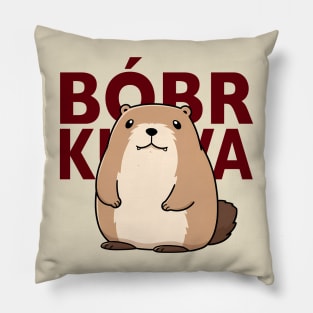 Cute Bober - Funny Beaver Meme Pillow