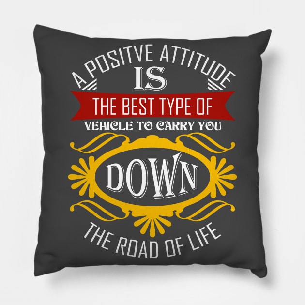 SKILLHAUSE - POSITIVE ATTITUDE Pillow by DodgertonSkillhause