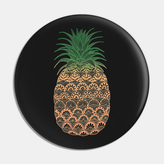 Tropical Summer Pineapple Pin by bluerockproducts