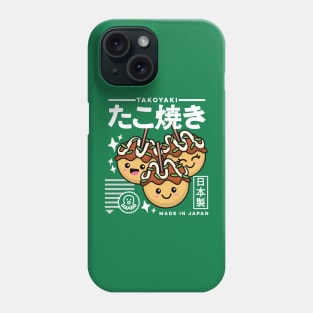 Kawaii Takoyaki Japanese Food Cute Anime Aesthetic Retro 90s Phone Case