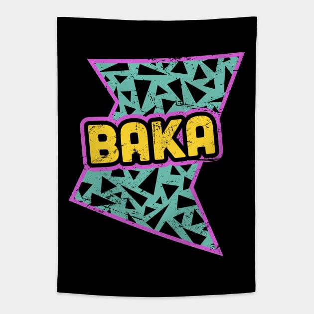 Rad 90s Anime Baka Tapestry by Wizardmode