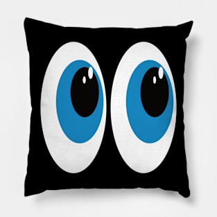 Eyeball Emoji Funny Blue Eyes What Are You Looking At Pillow