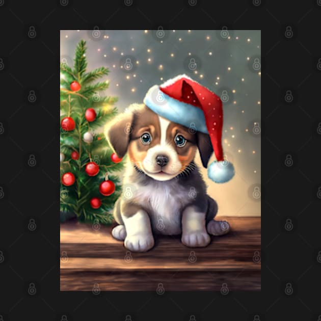 Christmas Puppy by ArtFactoryAI