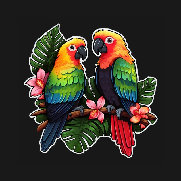 Colorful Parrot Cockatoo - Parakeet Macaws Parrot by fromherotozero