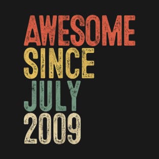 Awesome Since July 2009 11th Birthday Gifts 11 Year Old T-Shirt