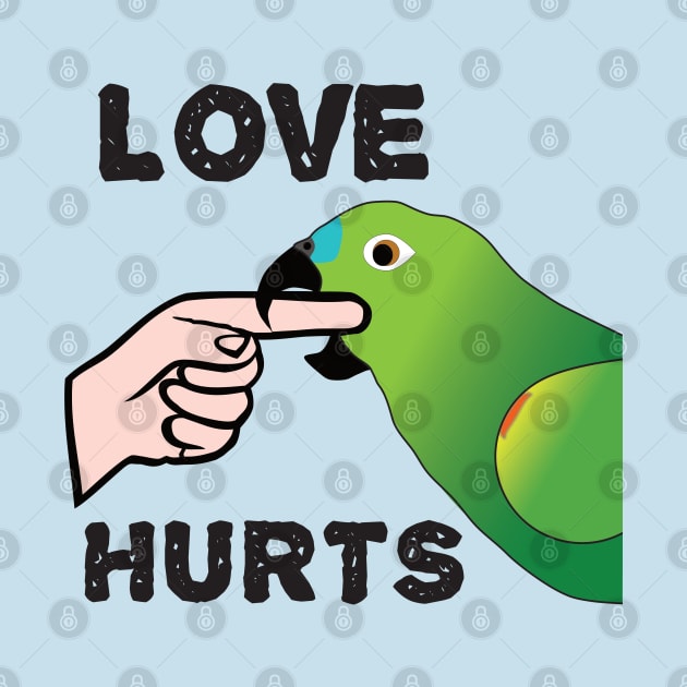 Love Hurts - Blue Front Amazon Parrot Ver.2 by Einstein Parrot