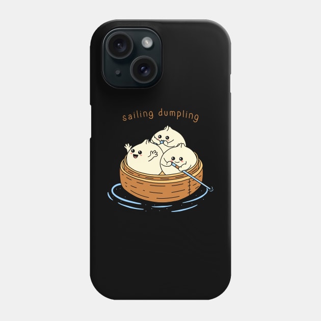 Happy Sailing Dumpling Phone Case by Kimprut