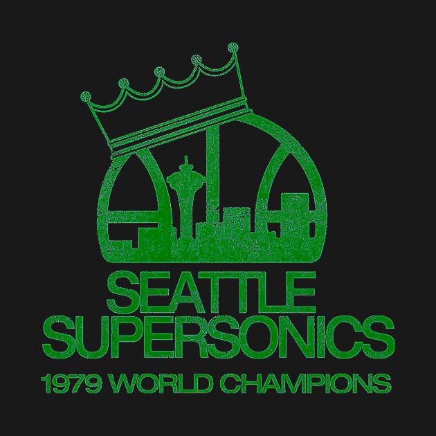 SEATTLE SUPERSONICS 1979 WORLD CHAMPS  VINTAGE  DISTRESSED by flavorstaking