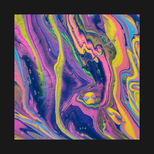 Melted Crayons - Abstract Acrylic Pour Painting by dnacademic