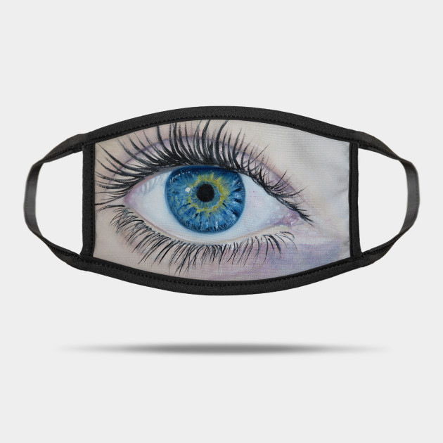 In Your Eyes Oil Painting Hyper Realism Artist Mask Teepublic Uk