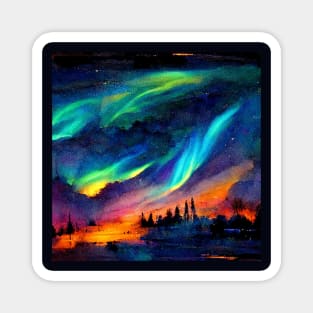 Rainbow Aurora Borealis Magnet