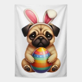 Easter Pug Dog Tapestry