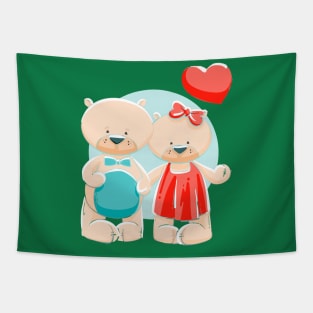 Bear Couple Tapestry