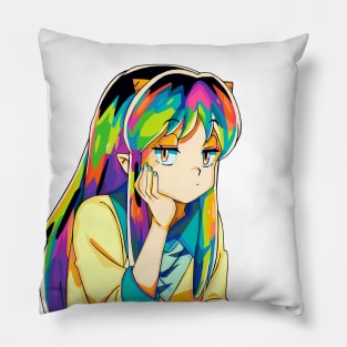 Urusei Yatsura pop art Pillow