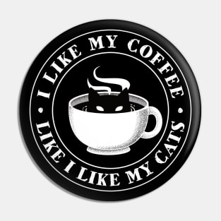 Black Coffee & Black Cats Pin