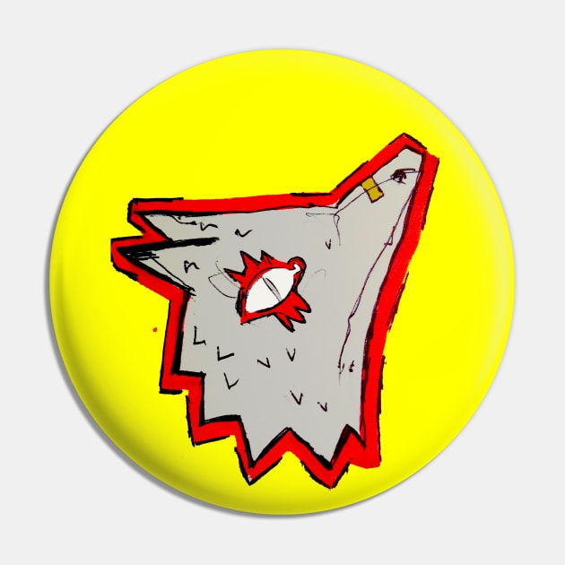 Gray Fox Sticker Pin by notthatparker