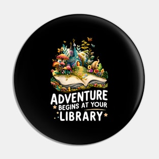 ny Adventure Begins At Your Library Pin