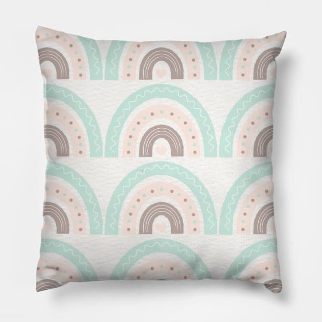 Colorful Rainbow Pattern In Lines Pillow by 304 Lightview Lane