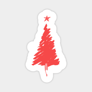 Red Xmas tree Magnet