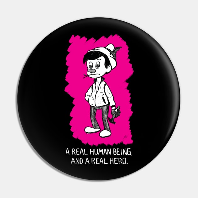 A Real Human Being (White Text) Pin by jareddweiss