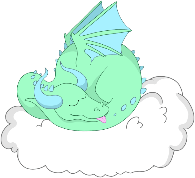 Sleepy Dragon Kids T-Shirt by Skarmaiden