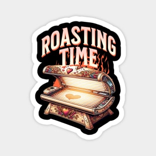 Roasting Time Tan Sun Funny Beach BBQ Magnet