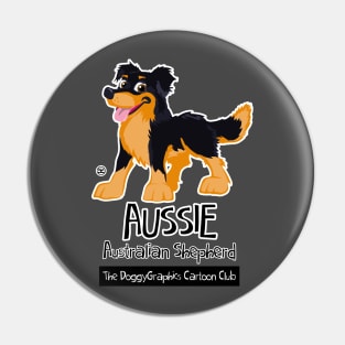 Aussie CartoonClub - Black and Tan Pin