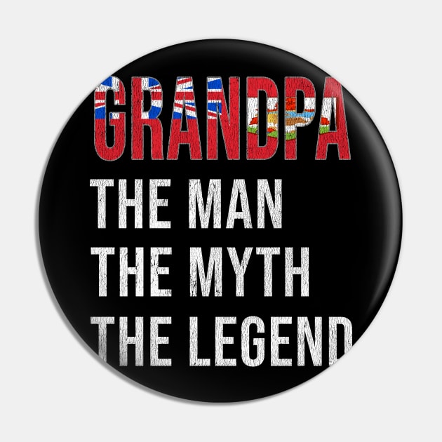 Grand Father Bermudian Grandpa The Man The Myth The Legend - Gift for Bermudian Dad With Roots From  Bermuda Pin by Country Flags