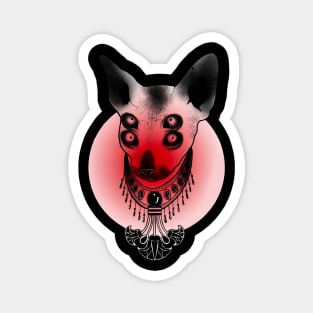 Adri Psycho Doll - Cat in red Magnet