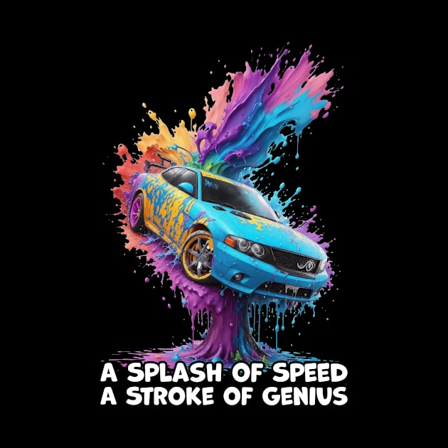 A Splash of Speed: Fantastical Sports Car in Vibrant Paint by star trek fanart and more